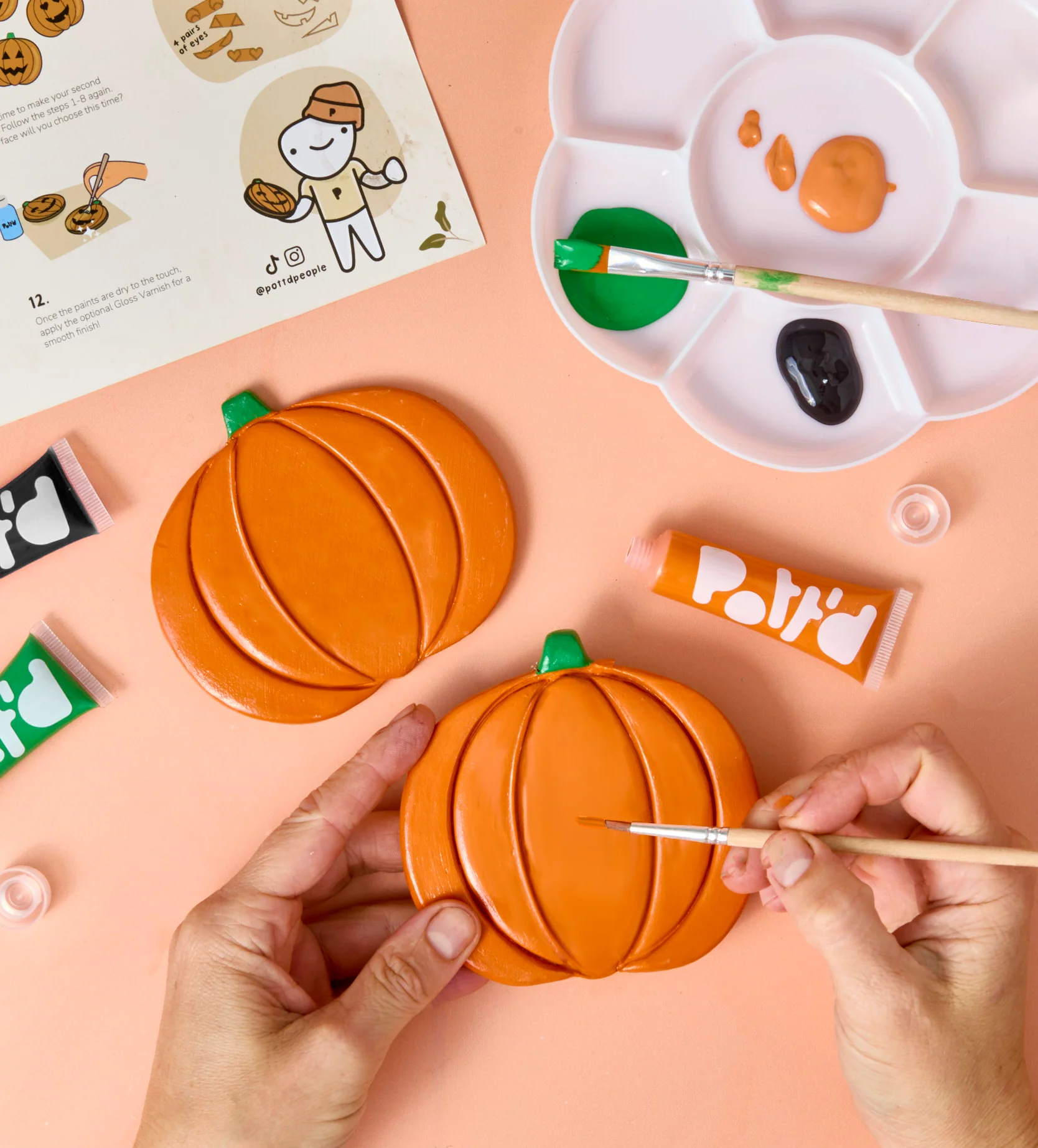 Pumpkin Coaster Clay Kit - Image 5