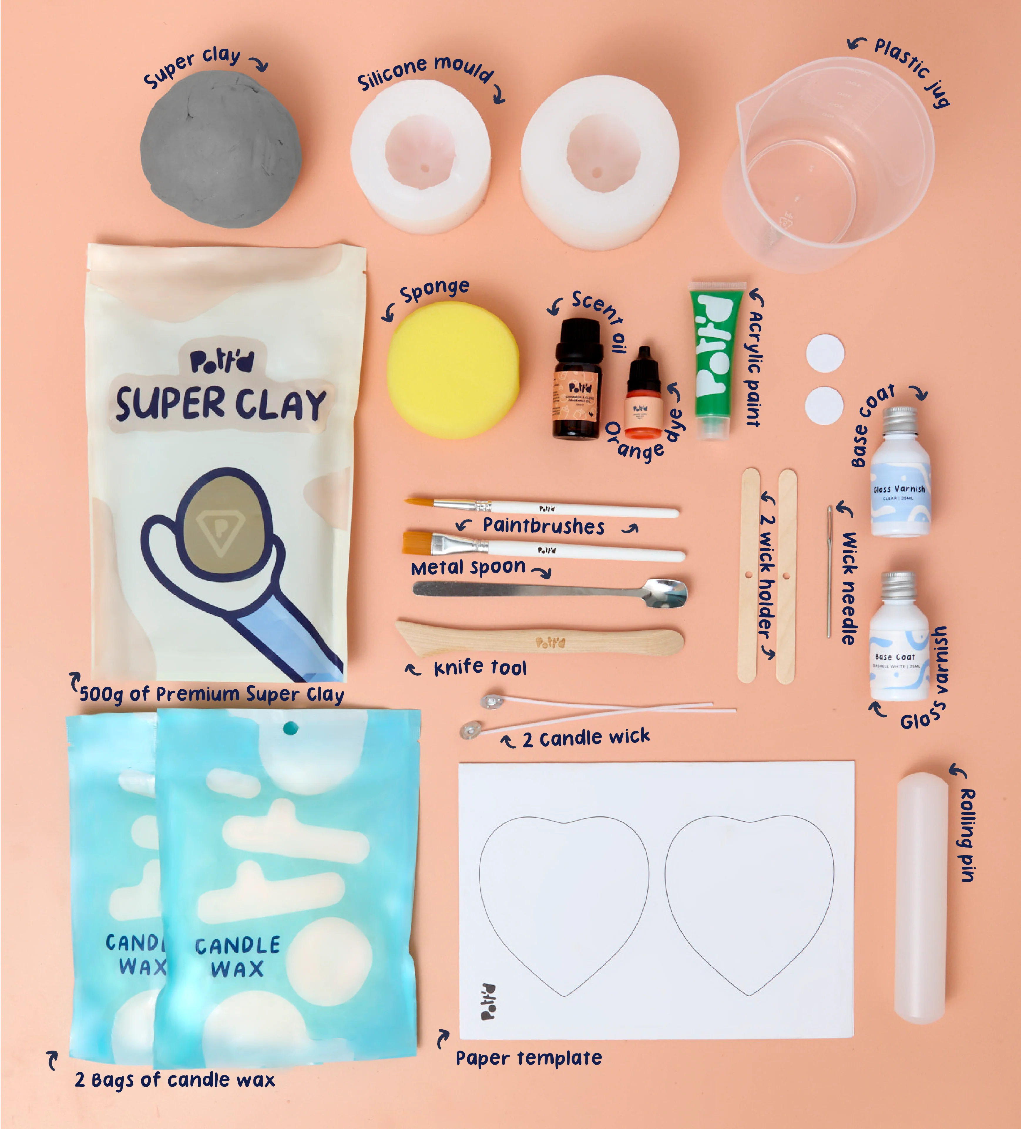 Pumpkin Creative Candle & Clay Kit - Image 4